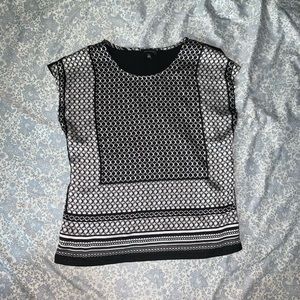The Limited White and black Sz M Blouse